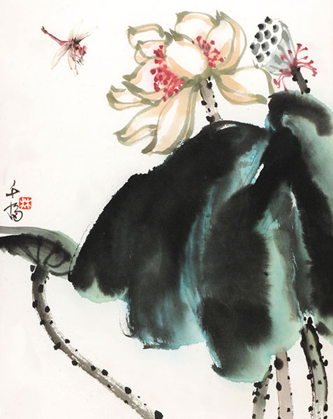 Grace Lin_Chinese Painting_flower_lotus_3