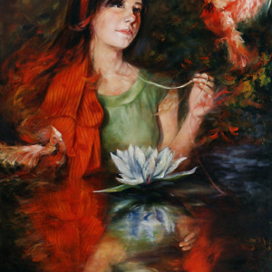 Grace Lin_Oil Painting_Figure_secret-world