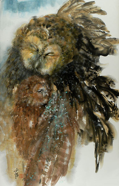 Grace_Chinese-Painting_bird_owls