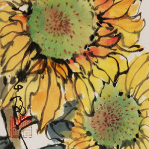 Grace_Chinese-Painting_flower_sunflowers
