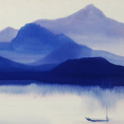 James Wu-Watercolor-Landscape-blue-moutain