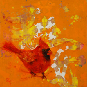 James Wu-Bird-painting-Cardinal-safe