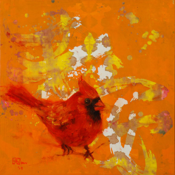James Wu-Bird-painting-Cardinal-safe